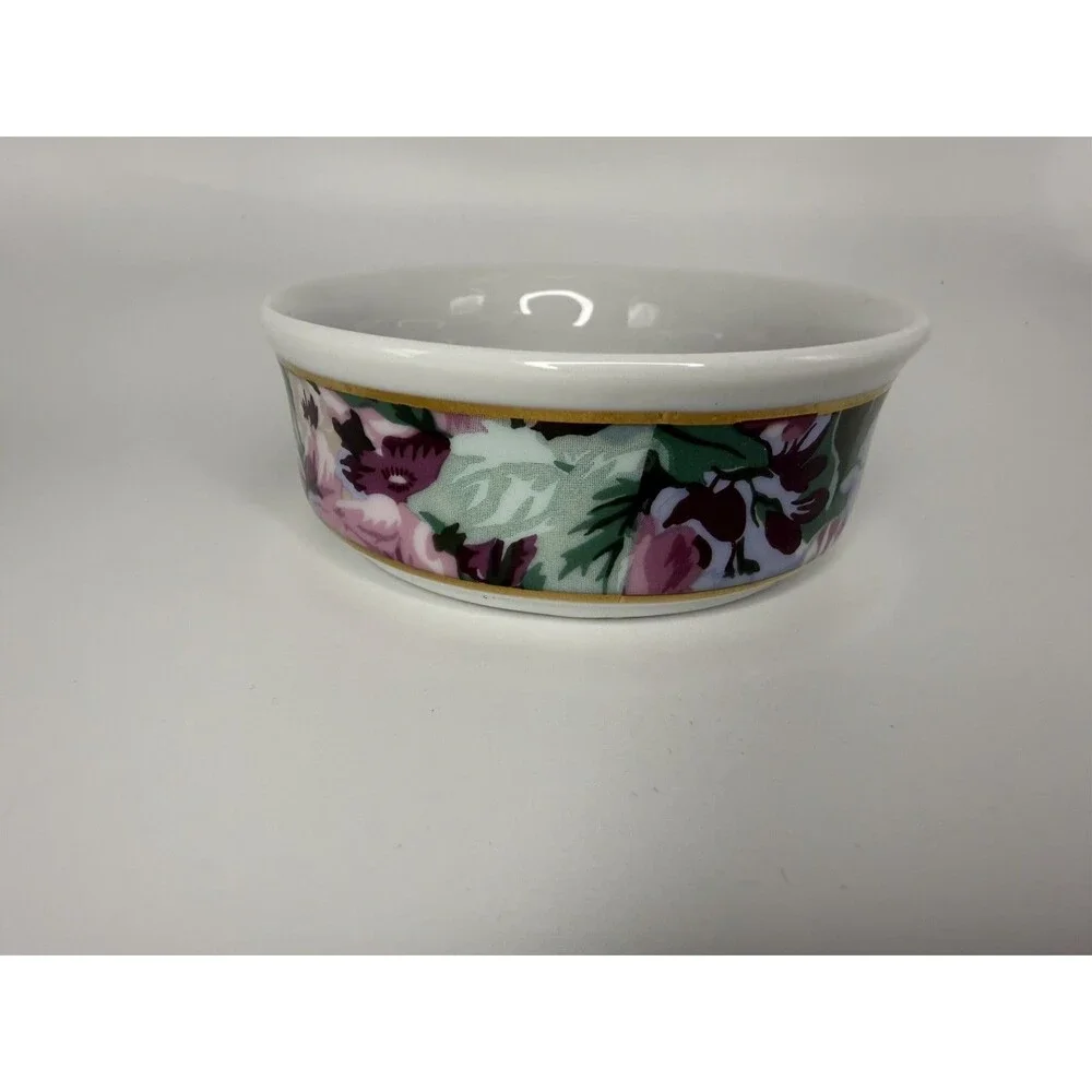 Saturday Knight Ltd Porcelain Floral Oval Trinket Dish Vanity Soap Bowl